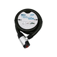 İBİCO İ18-068 ( ANAHTARLI ) ( AÇ-KAPA KİLİT KAPAKLI ) MOTOR & BİSİKLET KİLİT ( ÇELİK TEL ) ( SİYAH ŞEFFAF KILIF ) ( 24MMX150CM )*30