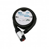 İBİCO İ18-068 ( ANAHTARLI ) ( AÇ-KAPA KİLİT KAPAKLI ) MOTOR & BİSİKLET KİLİT ( ÇELİK TEL ) ( SİYAH ŞEFFAF KILIF ) ( 24MMX150CM )*30