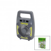 GOLD SİLVER GS-265 (2İN1=MİNİ FAN & FENER) (USB ŞARJ) (2 KADEME HIZ) (LAMBA=4 FONKSİYON & 10W) (SU GEÇİRMEZ)(TAŞIMA KULP) MİNİ VANTİLATÖR*80