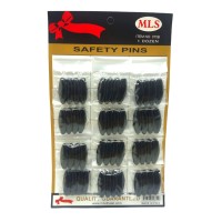 MLS NO-075B ( SİYAH ) YAKA & EŞARP İĞNESİ 12Lİ KART*5X24