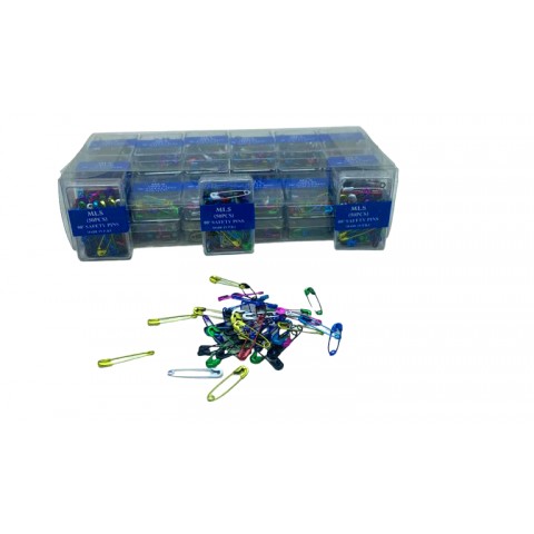 MLS SAFETY PINS-988 ( RENKLİ ) ( 50PCS.PLS.KUTU ) ( NO-00