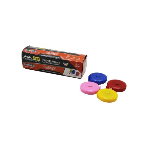 REAL ÖZS-2292-8887 MEZURA MEZRO ( 1.5MT ) ( ÇEK BIRAK FRENLİ ) ( BAS SAR DÜĞMELİ ) ( BRKT-573191 )*12X100