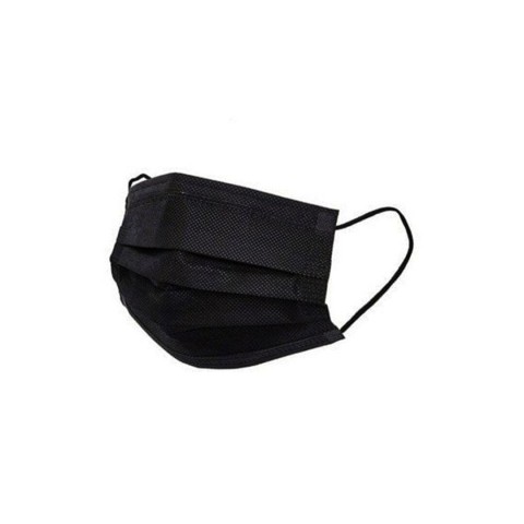 KAVMASK ( SİYAH ) ( 50PCS ) MEDİKAL CERRAHİ YÜZ MASKESİ ( TEK KULLANIMLIK & 3 KATLI )*1X48