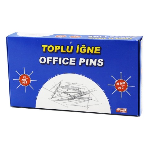 OFFICE PINS ALC AT-001 ( TOPLU ) İĞNE ( OFİS & TERZİ & TAKI İĞNESİ ) ( 28MM  )*24X60