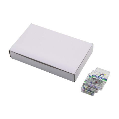 İBİCO İ20-006 DRESSMAKER PINS ( 30 PCS ) ( RENKLİ TOPLU ) BAŞÖRTÜ İĞNESİ (ŞEFFAF PLASTİK KUTULU)*20X50