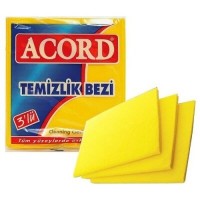 ACORD-504 3LÜ SARI TEMİZLİK BEZİ*12X10 ACORD-504 3LÜ SARI TEMİZLİK BEZİ*12X10