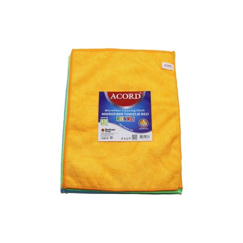 ACORD KOD-719 ( DÖKME ) ( 30X40CM ) ( RENKLİ ) MİKROFİBER TEMİZLİK BEZİ ( EKSTRA EMİCİ ) ( TÜM YÜZEYLER İÇİN )*15X20