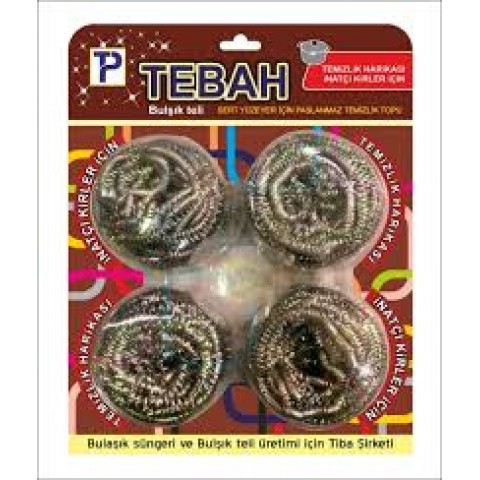 SALLYTEX TEBAH ( 4PCS ) BULAŞIK TOP TELİ*144