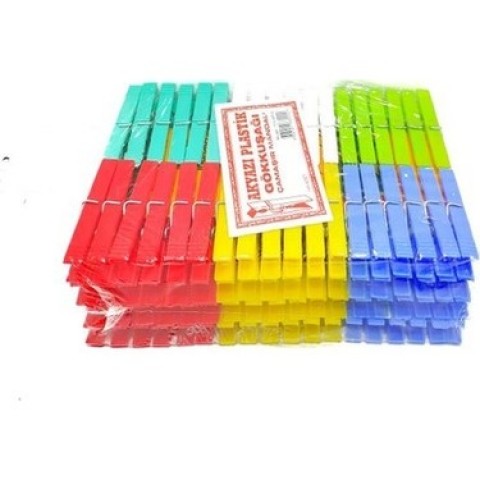 AKYAZI ( 144PCS ) ( GÖKKUŞAĞI ) ( PLASTİK ) MANDAL*24