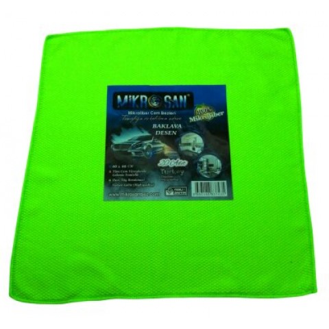 MİKROSAN BAKLAVA DESEN MİKROFİBER TEMİZLİK BEZİ 40X40CM*20X30