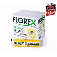 FLOREX-401 AVANTAJ ( LİMON KOKULU ) ( BÜZGÜLÜ ) ( ORTA ) ( 10PCS ) 55X60CM ÇÖP TORBA*25=K