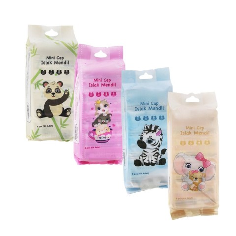 ENFA HORNEST ENF-2000 ( MİNİ ) CEP ISLAK MENDİL ( MİX ) ( 14X15CM ) ( 8PCS X 8 PKT=64PCS )*60=K