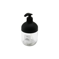 QLUX C-00550 CLARY ( CAM ) SIVI SABUNLUK ( SİYAH PLASTİK KAPAK & POMPA ) ( 425ML ) ( NO-05 SOAP DISPENSER )*12=K