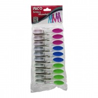 İBİCO İ21-037 ( 10PCS ) ( RENKLİ SİLİKON AĞIZ & BAS-AÇ ) ( BEYAZ PLASTİK ) MANDAL*12X12