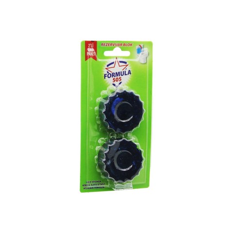 FORMULA 505 ( 2PCS X 50GR ) REZARVUAR BLOK ( KLOZET & WC ) ( MAVİ SU=PARLATMA ) ( DETERJAN KÖPÜK=TEMİZLEME )*24=K