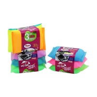 TUANA WS-018 (3PCS) MAGİC SİHİRLİ BULAŞIK SÜNGERİ (PETEK DOKULU BEZ KAPLI SÜNGER) (GÜÇLÜ SU EMİCİ & YAĞ-ZOR KİRDE ETKİLİ)*20X17