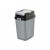 DÜNYA-09712-400&410 (  SİYAH & GRİ ) EASY ( 10LT ) ( ÇİFT KAPAKLI ) ÇÖP KOVASI PLASTİK ( 189X243X338MM )*24=K