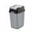 DÜNYA-09713-400&410 ( SİYAH & GRİ ) EASY ( 18LT ) ( ÇİFT KAPAKLI ) ÇÖP KOVASI PLASTİK ( 234X296X425MM )*12=K