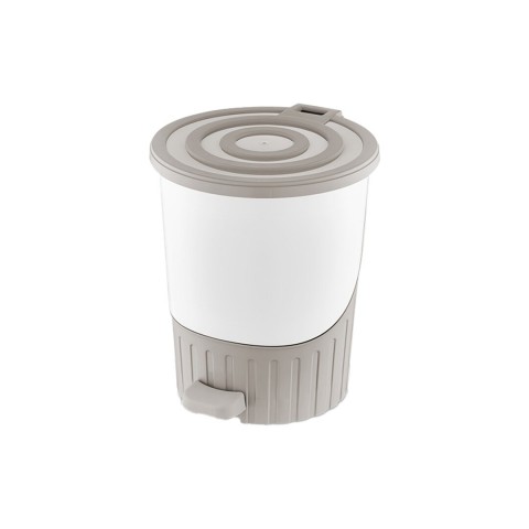 DÜNYA-01070-407 ( KUM BEJİ ) PASTEL- ( LÜX ) ( 14LT ) ( PEDALLI ) ÇÖP KOVASI PLASTİK ( 315X285X335MM )*6=K