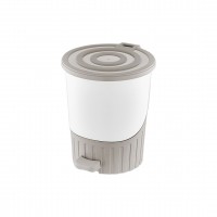 DÜNYA-01070-407 ( KUM BEJİ ) PASTEL- ( LÜX ) ( 14LT ) ( PEDALLI ) ÇÖP KOVASI PLASTİK ( 315X285X335MM )*6=K