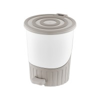 DÜNYA-01071-407 ( KUM BEJİ ) PASTEL ( LÜX ) ( 26LT ) ( PEDALLI ) ÇÖP KOVASI PLASTİK ( 380X343X398MM )*4=K