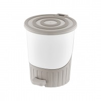 DÜNYA-01071-407 ( KUM BEJİ ) PASTEL ( LÜX ) ( 26LT ) ( PEDALLI ) ÇÖP KOVASI PLASTİK ( 380X343X398MM )*4=K