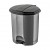 DÜNYA-01014-400&410 ( SİYAH & GRİ ) ( 30LT ) ( PEDALLI ) ÇÖP KOVASI PLASTİK ( 358X350X470MM )*4=K