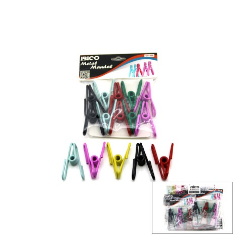 İBİCO İ21-101 ( 10PCS ) METAL MANDAL RENKLİ*12X16