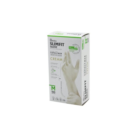 REFLEX SLİMFİT GLOVE KOD-029 ( M ) ( KREM ) ( PUDRASIZ ) MUAYENE ELDİVEN 100LÜ*1X20