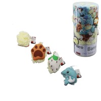 İBİCO İ21-091 ( BÜYÜK YUNUS & ÇİLEK & PATİ SÜNGERLİ ) ( RENKLİ TÜL ÖRGÜ ) BANYO LİFİ ( PVC STANDLI ) ( 30GR )*100X2