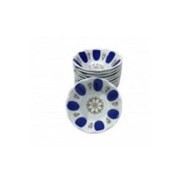 ASLAN-140M ( MAVİ BEYAZ ) ( MELAMİN ) ÇAY TABAK*25X20