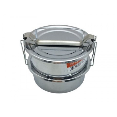 SADA GÜNEŞ ÇELİK NO-14CM ( 2Lİ ) ( METAL ) SEFER TASI ( DERİNLİK : 4.5CM ) ( TAŞIMA KULP=BAĞLAMA KANCALI )*100