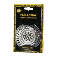 KRT-1080 PASLANMAZ SEYYAR METAL LAVABO SÜZGEÇİ*50X14