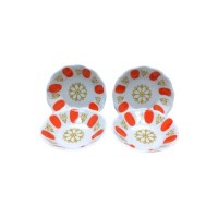 ASLAN-140K ( KIRMIZI BEYAZ ) ( MELAMİN ) ÇAY TABAK*25X20