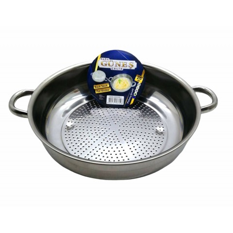 GÜNEŞ ( NO-1 ) ( 26CM ) ( BASIK ) SÜZEK METAL SÜZGEÇ ( KULPLU )*100