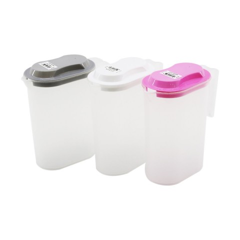 GÜZEL PLASTİK G-019 ( ŞEFFAF PLASTİK ) ( SÜRAHİ ) ( RENKLİ KAPAK ) ( ÖLÇEKLİ = 1500ML )*24=K