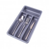 BARONESS BRNS-10893 ( GRİ & 4 BÖLMELİ ) ÇEKMECE İÇİ KAŞIKLIK*24