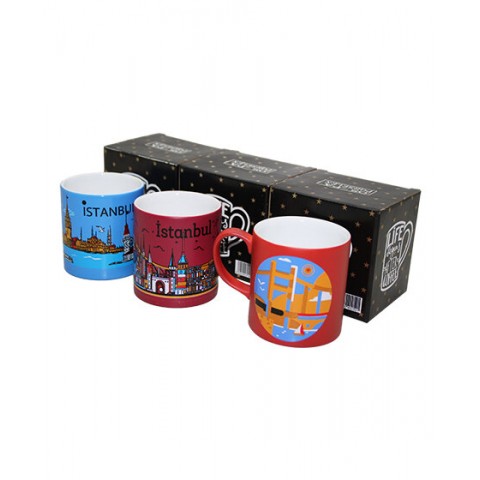 OS-PA ( LÜX ) ( İSTANBUL MANZARALARI ) SERAMİK KUPA İSTANBUL*36=K