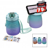 İBİCO ( 1.3LT & TOMBUL ) PİPETLİ RENKLİ PLASTİK SULUK MATARA ( KİLİTLİ KAPAKLI & TELEFONLUKLU)*50                     qwe012