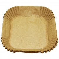 DMR-4679 ( 50PCS & TABAK MODELİ ) ( KARE TABAN: 20CM & KENAR: 4.5CM ) AİR FRYER PİŞİRME KALIP (KAĞIT)*100