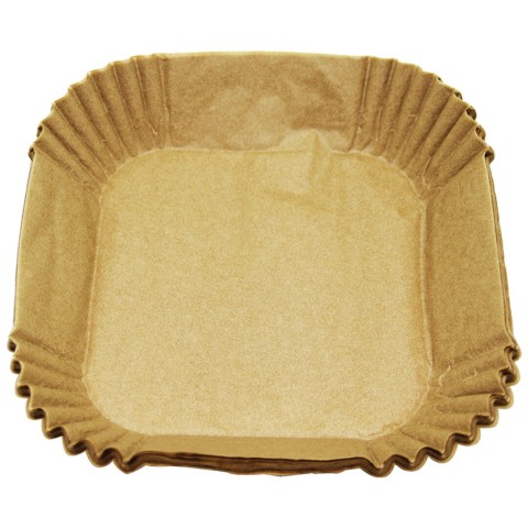 DMR-4679 ( 50PCS & TABAK MODELİ ) ( KARE TABAN: 20CM & KENAR: 4.5CM ) AİR FRYER PİŞİRME KALIP (KAĞIT)*100