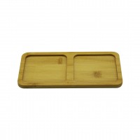 DMR HOME DMR-4876 ( DİKDÖRTGEN & 2 BÖLMELİ ) AHŞAP BAMBU YAĞDANLIK ALTLIK ( 12X23.5CM )*144