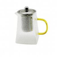 YAKUT-9963 ( 550ML ) ( KARE ) ( KABARTMALI & BOROSİLİKAT ) CAM DEMLİK*48