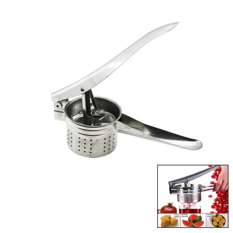 CHEF PRIME ENF-889 ( ÇELİK METAL ) ( MANUEL KOLLU ) ( MEYVE SIKICI ) ( PATATES EZİCİ ) PRES SIKACAK ( HAZNELİ PÜRE YAPICI )*72