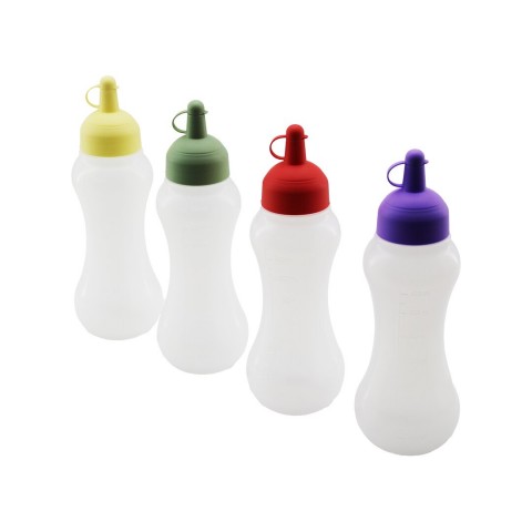 ROTTO RT-111 ( 700ML ) ( YAĞDANLIK & SOSLUK ) (ŞEFFAF & PLASTİK ŞİŞE ) (RENKLİ KAPAK) ( ÖLÇEKLİ ) ( KETÇAP & MAYONEZ )*24=K