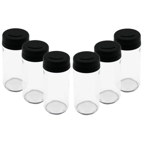 URAS S-00107 KITCHEN BOUTIQUE ( 6PCS ) ( CAM & 225ML ) BAHARATLIK & TUZLUK ( PLASTİK KAPAK )*1
