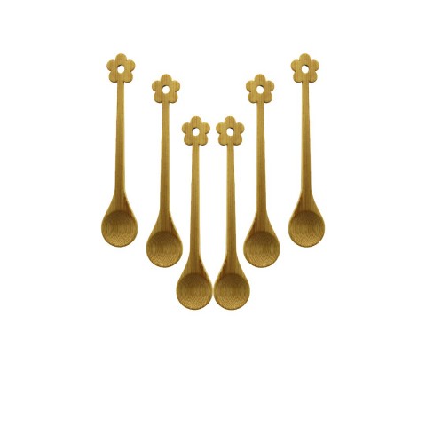 ZHU ZHİ YUAN DMR-8464 ( 6 PCS ) ( MİNİ ) ( BAMBU AHŞAP KAŞIK ) ( 14.5CM )*500