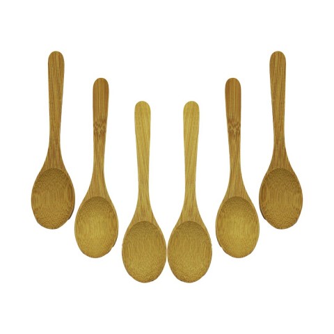 TATA BAMBOO & WOOD DMR-8467 ( 6PCS & OVAL ) AHŞAP BAMBU ( ÇAY KAŞIK ) SETİ*500