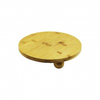 PABLITO PBT-018 ( YUVARLAK=24.5CM ) ( 3 MİNİ TOP AYAKLI ) AHŞAP BAMBU SUNUM TAHTASI & MİNİ SOFRA*12