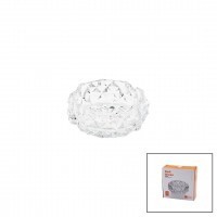 DELİ GLASS TYG-1208-1/L1 ( KÜÇÜK ) ( CAM & DIAMOND KRİSTAL ŞEKİL ) YUVARLAK KÜLLÜK ( ÇAP: 11.2CM & D: 4.4CM )*36
